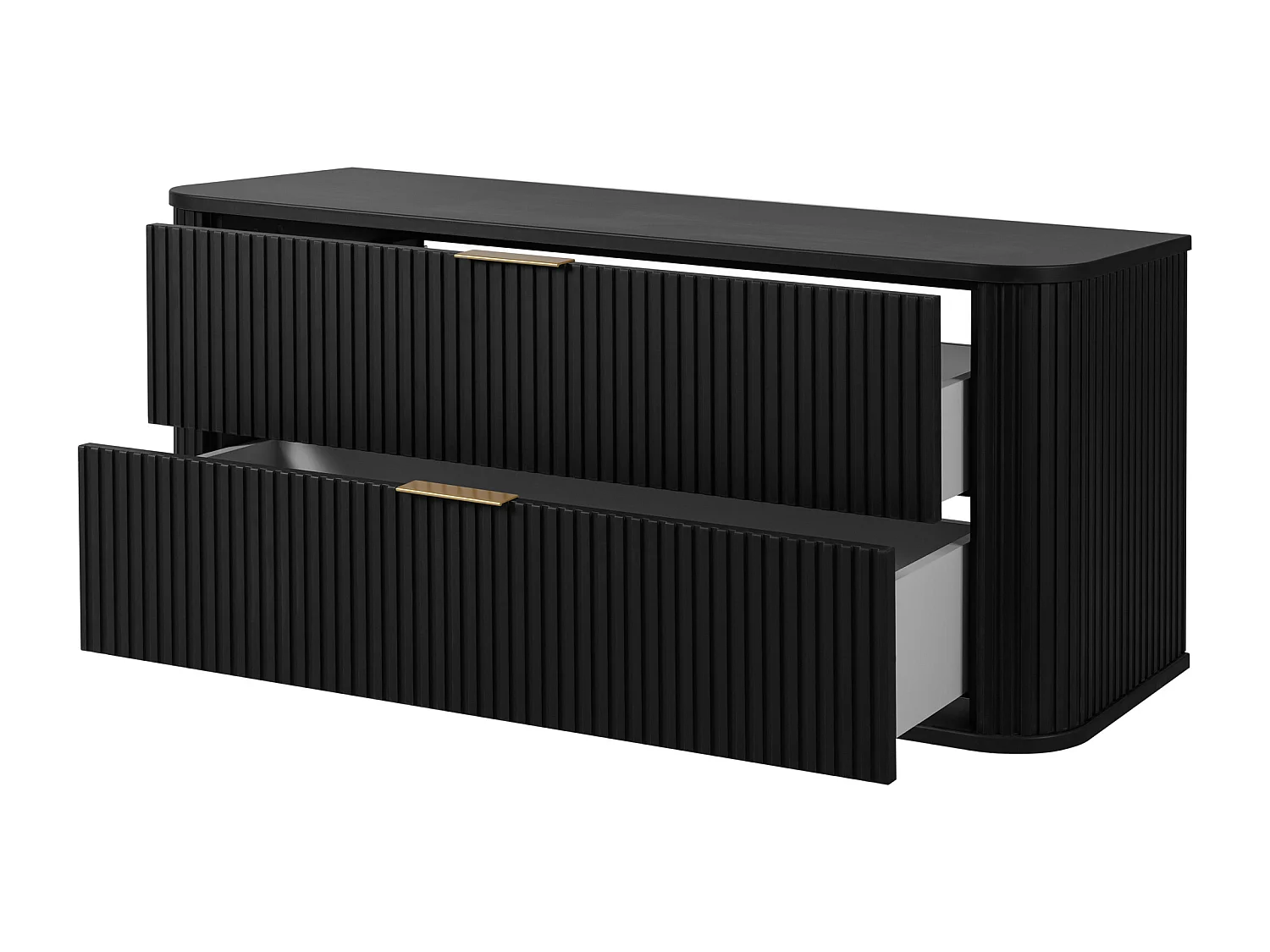 ELEGANCE Mueble suspendido bajo lavabo 41,5 × 120,4 × 51,7 cm negro