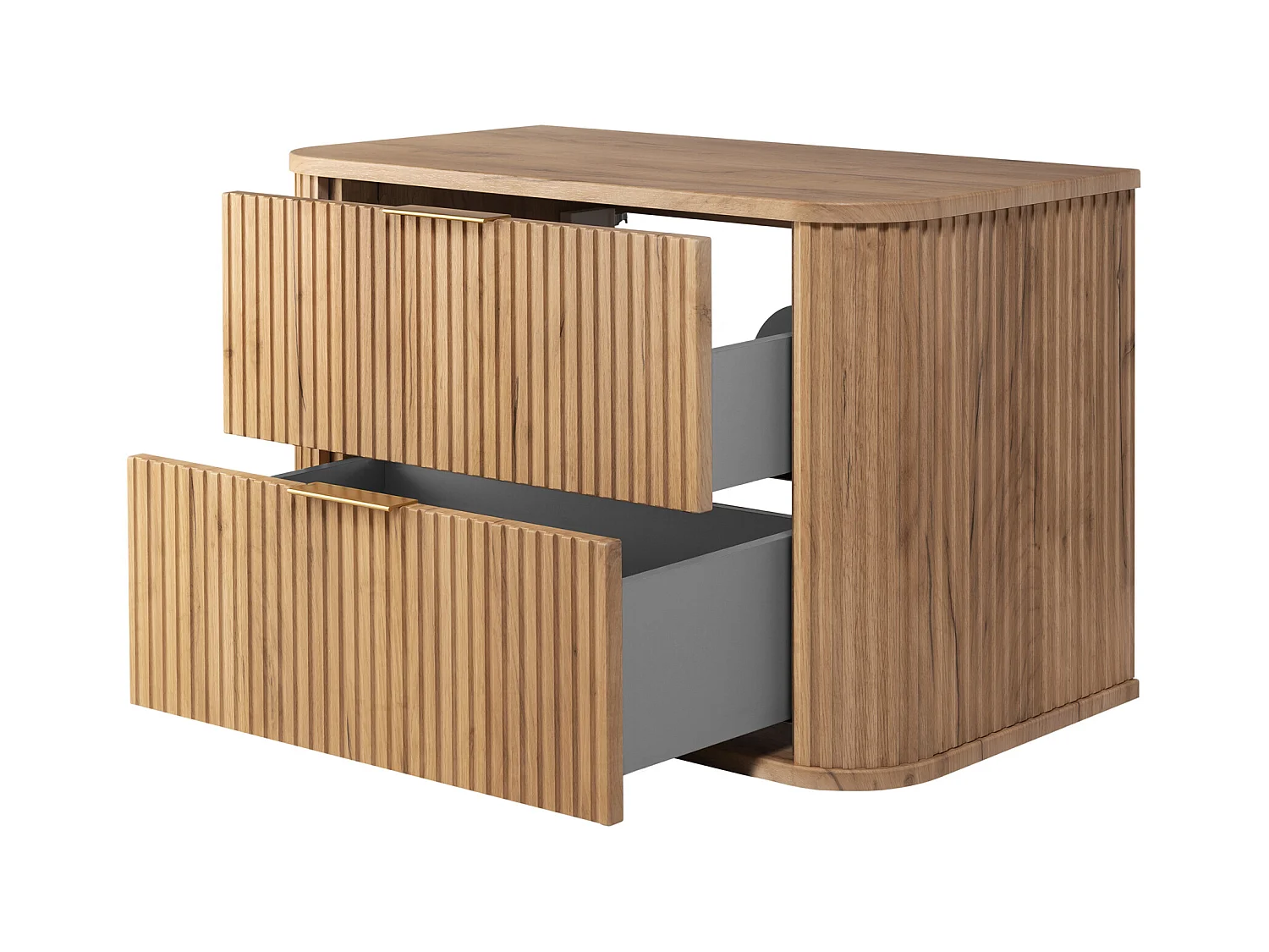 ELEGANCE Meuble suspendu sous lavabo 41,5 × 80,4 × 51,7 cm chêne craft doré