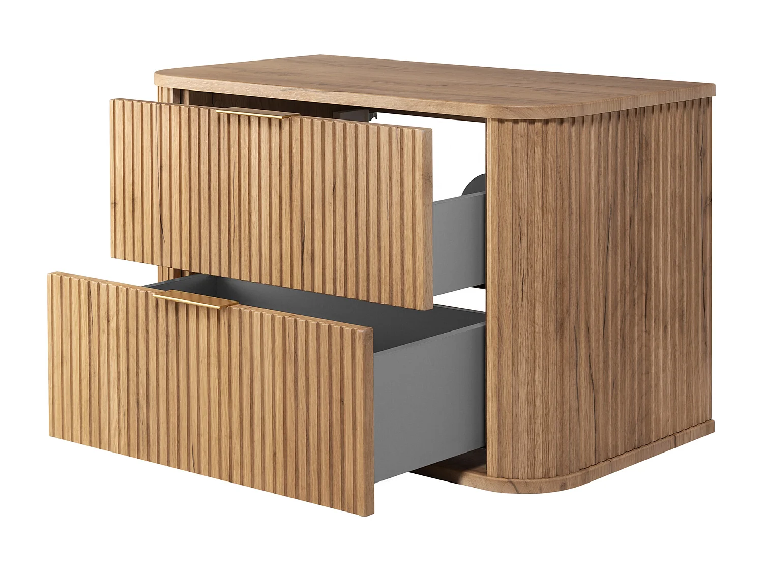 ELEGANCE Meuble suspendu sous lavabo 41,5 × 80,4 × 51,7 cm chêne craft doré