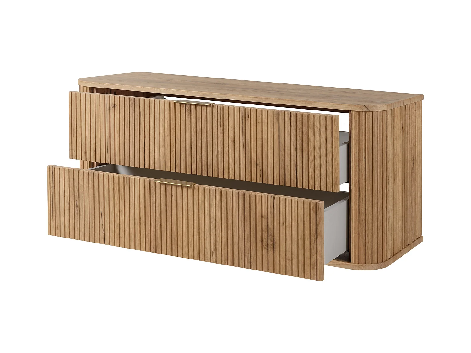 ELEGANCE Meuble suspendu sous lavabo 41,5 × 120,4 × 51,7 cm chêne craft doré