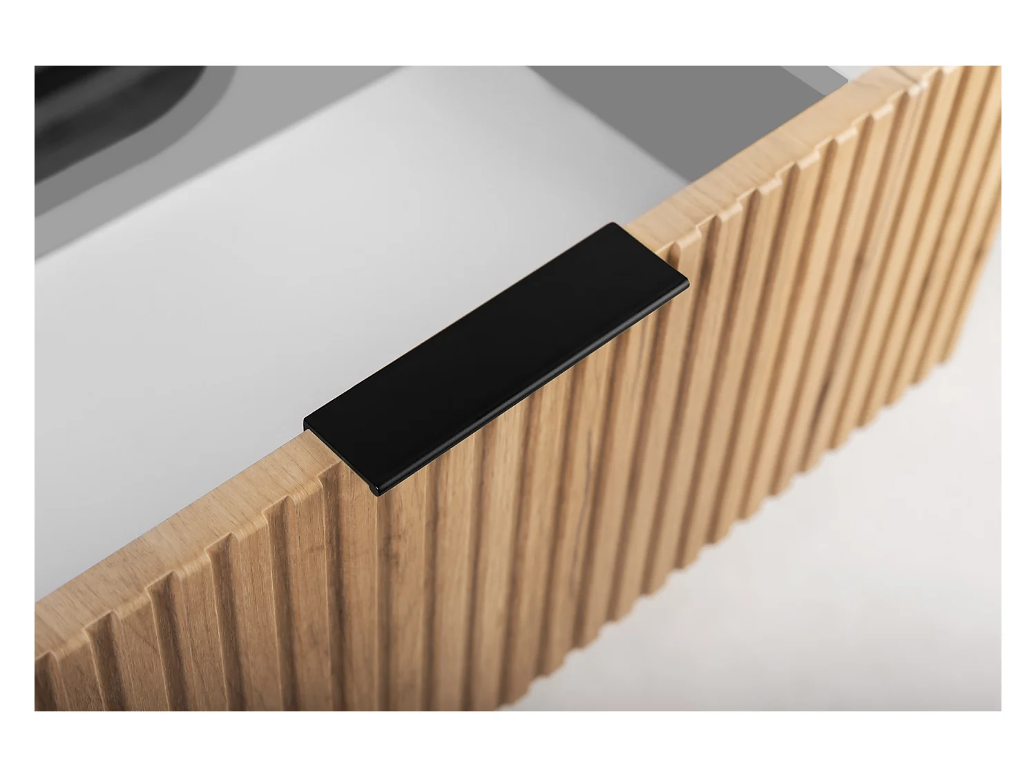 ELEGANCE Meuble suspendu sous lavabo 41,5 × 60,4 × 51,7 cm chêne craft doré