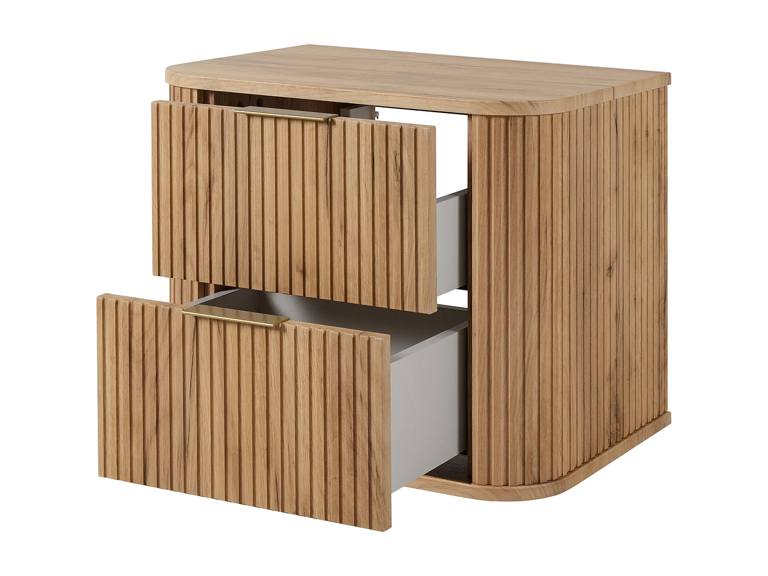 ELEGANCE Meuble suspendu sous lavabo 41,5 × 60,4 × 51,7 cm chêne craft doré