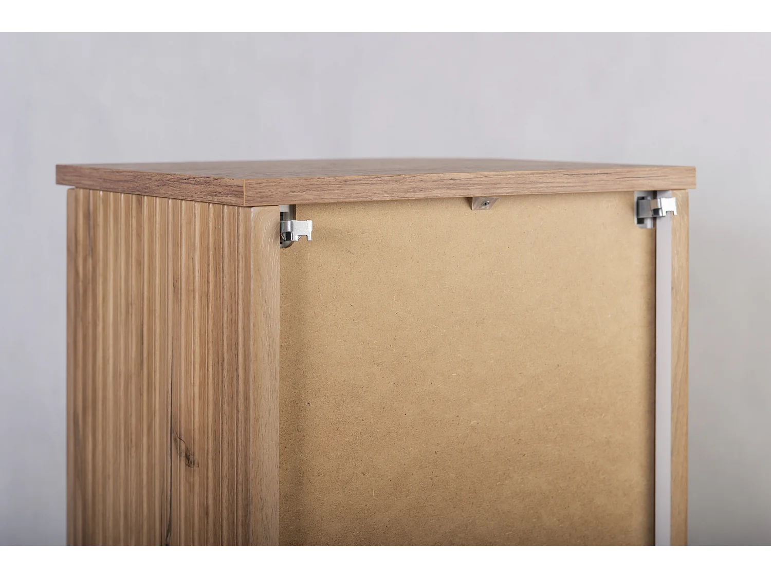 ELEGANCE Armoire haute de salle de bain 31,5 × 35,5 × 79 cm chêne craft doré