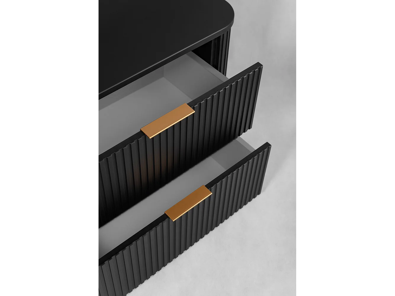 ELEGANCE Meuble sous lavabo 41,5 × 80,4 × 51,7 avec structure noire et plan en chêne craft doré