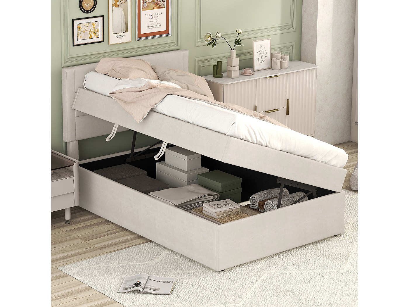 Vind bed eenpersoonsbed 90x200 op - april 2026
