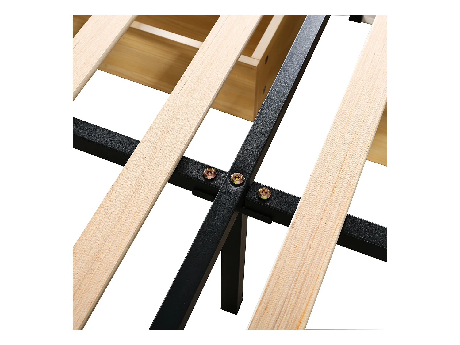 Lit adulte 140 x 200 cm - velours beige - avec tête de lit et sommier à lattes capitonnés - 4 tiroirs - sans matelas