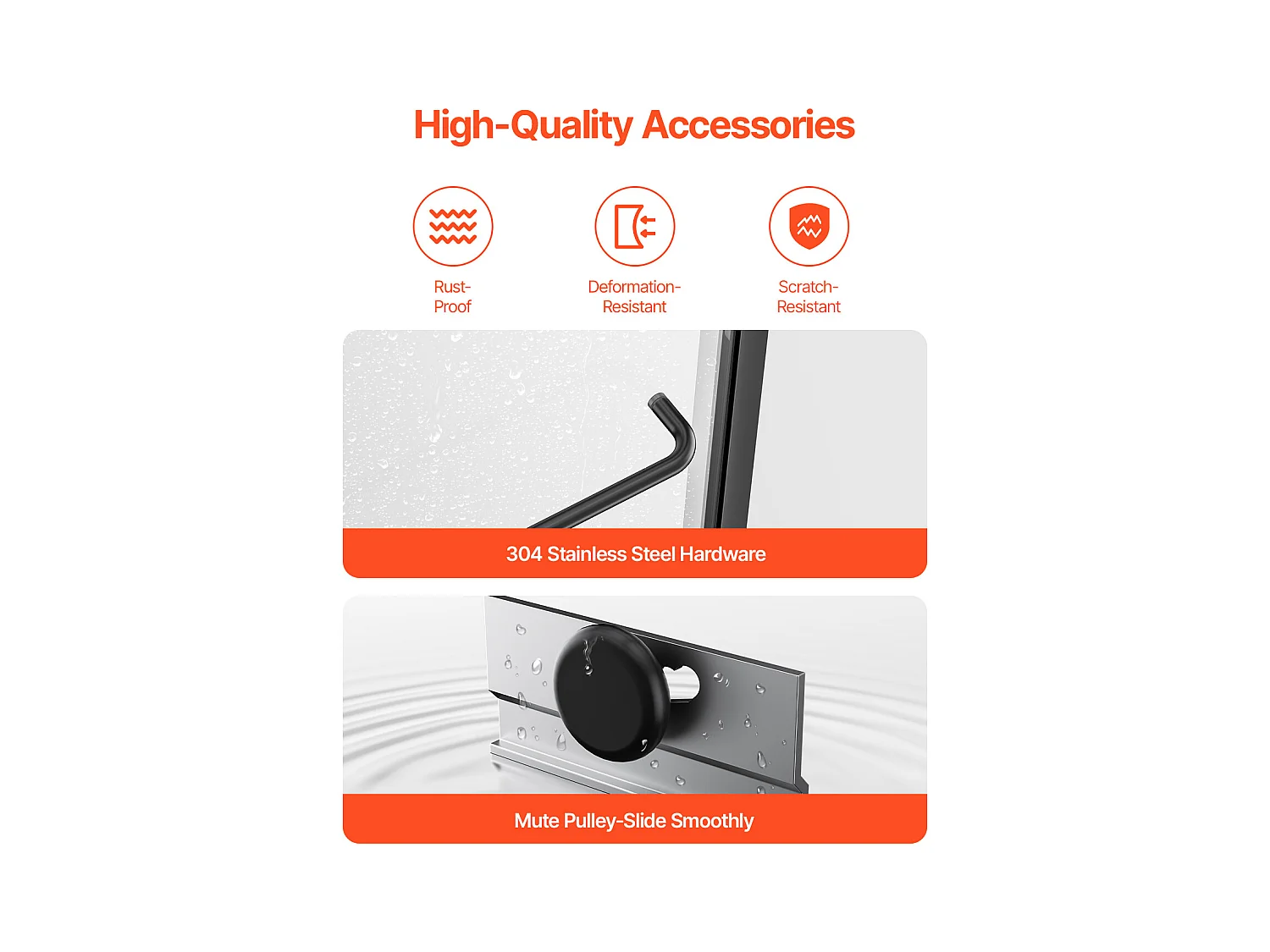 Porte de Douche SucceBuy, Baignoire Semi-sans Cadre,  127-152 cm L x 152 cm H, Noir pour Salle de Bain