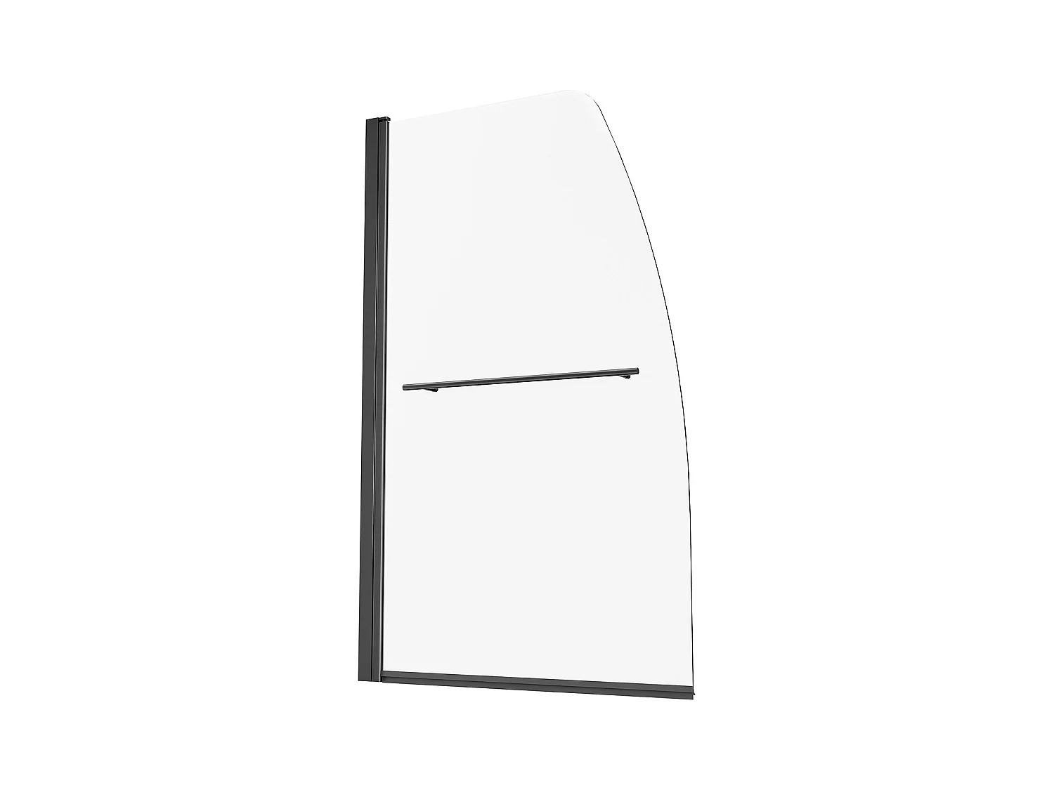 Drzwi Prysznicowe SucceBuy, Bez Ramy, 86 cm S x 140 cm W, Obrotowe o 180°, z Czarnego Szkła na Łazienkę