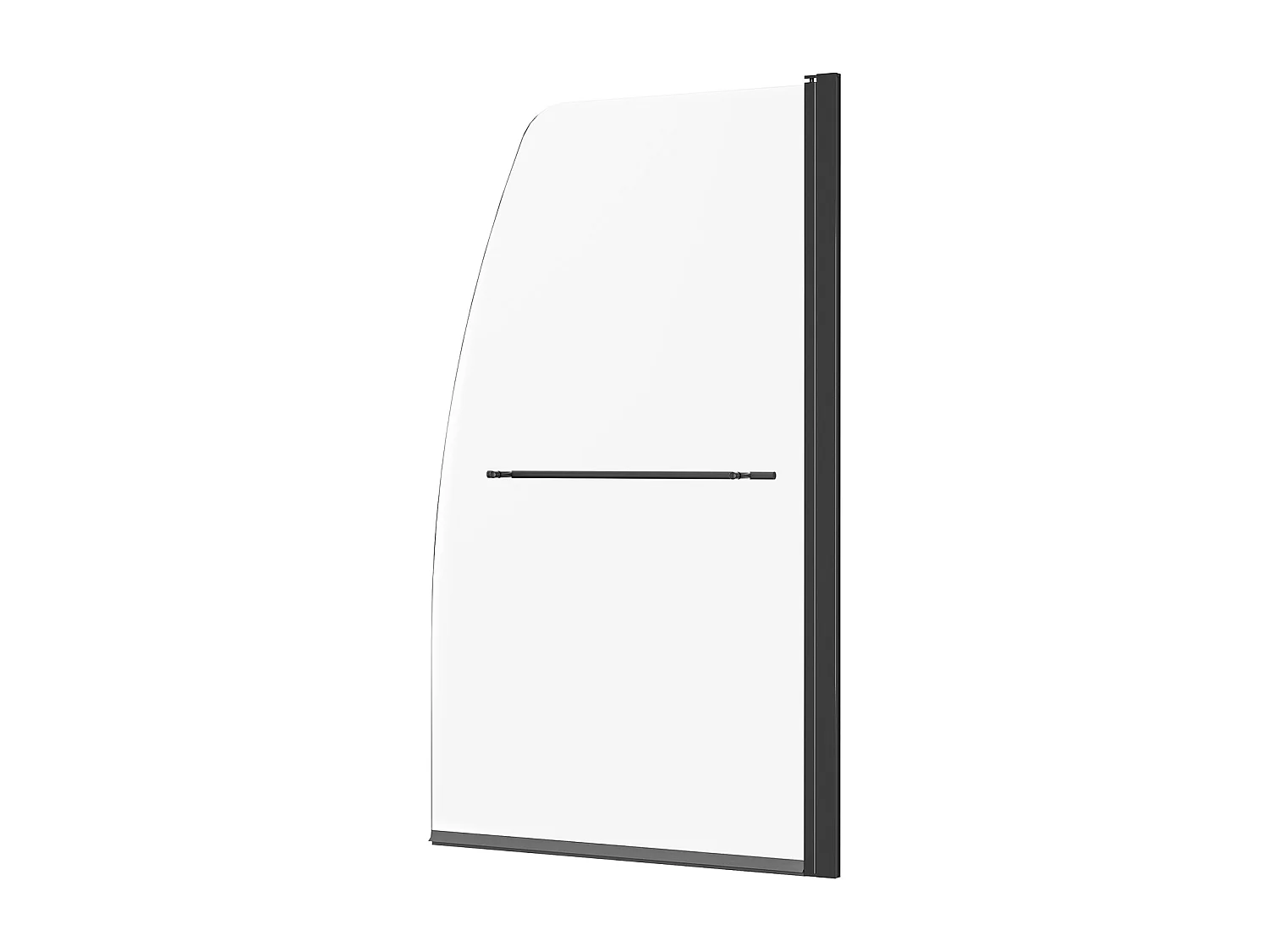 Porte de Douche SucceBuy, Sans Cadre,  86 cm L x 140 cm H, Pivotante à 180°, en Verre Noir pour Salle de Bain
