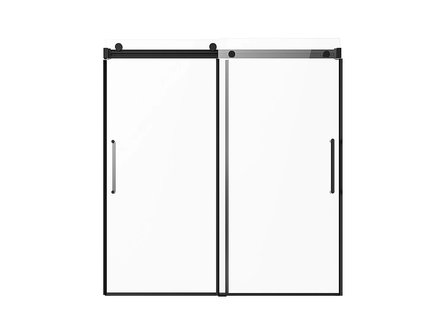 Porte de Baignoire SucceBuy, Coulissante Sans Cadre,  142 à 152 cm L x 152 cm H, en Verre pour Salle de Bain