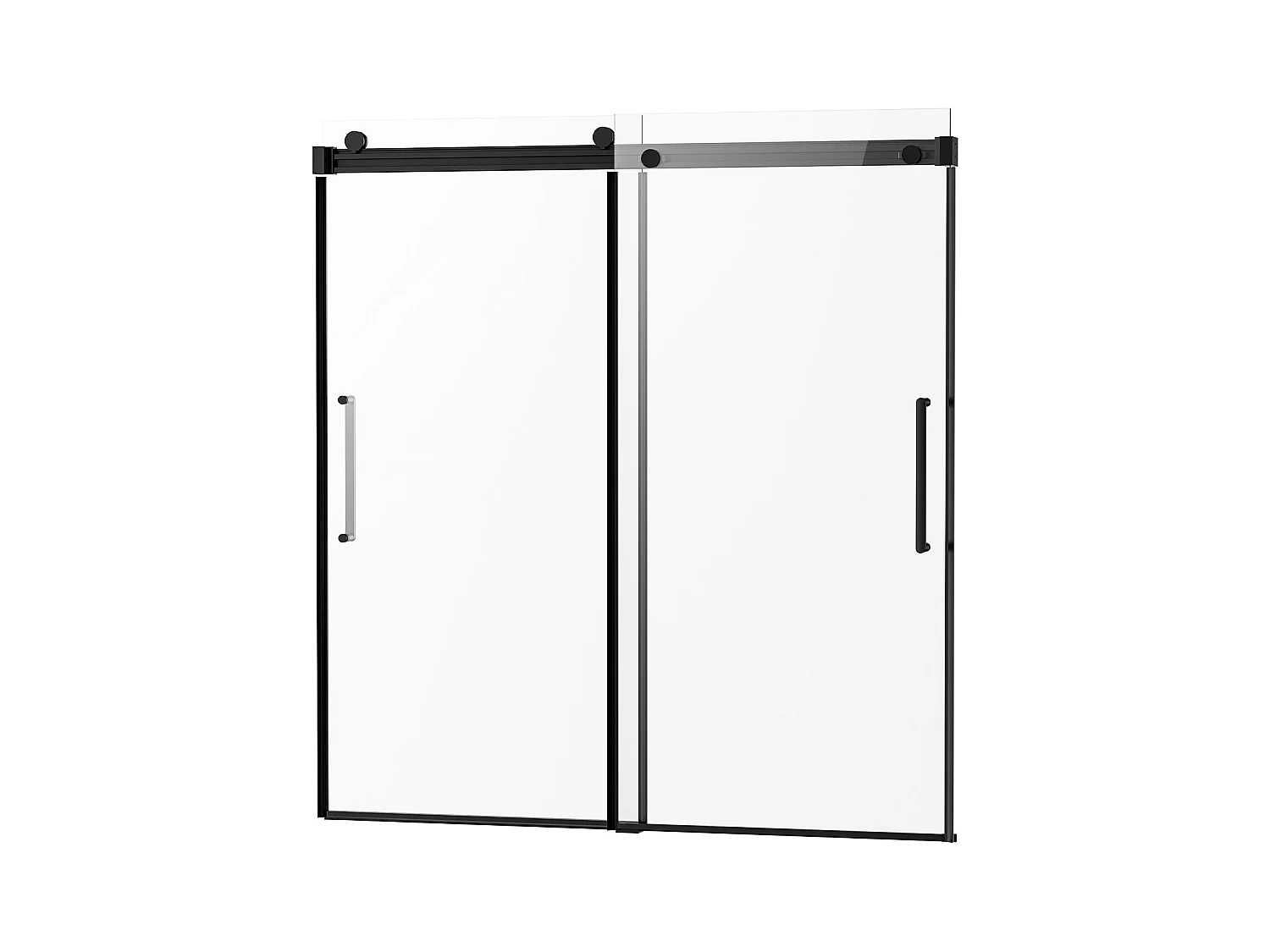 Porte de Baignoire SucceBuy, Coulissante Sans Cadre,  142 à 152 cm L x 152 cm H, en Verre pour Salle de Bain