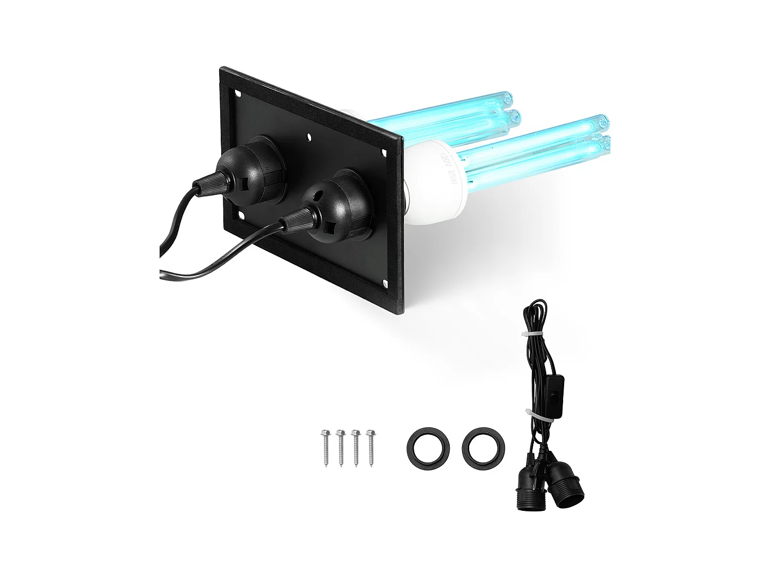 Purificateur D'air SucceBuy HVAC, Lumière UV 50 W 13 cm pour Systèmes de Climatisation, Toute la Maison