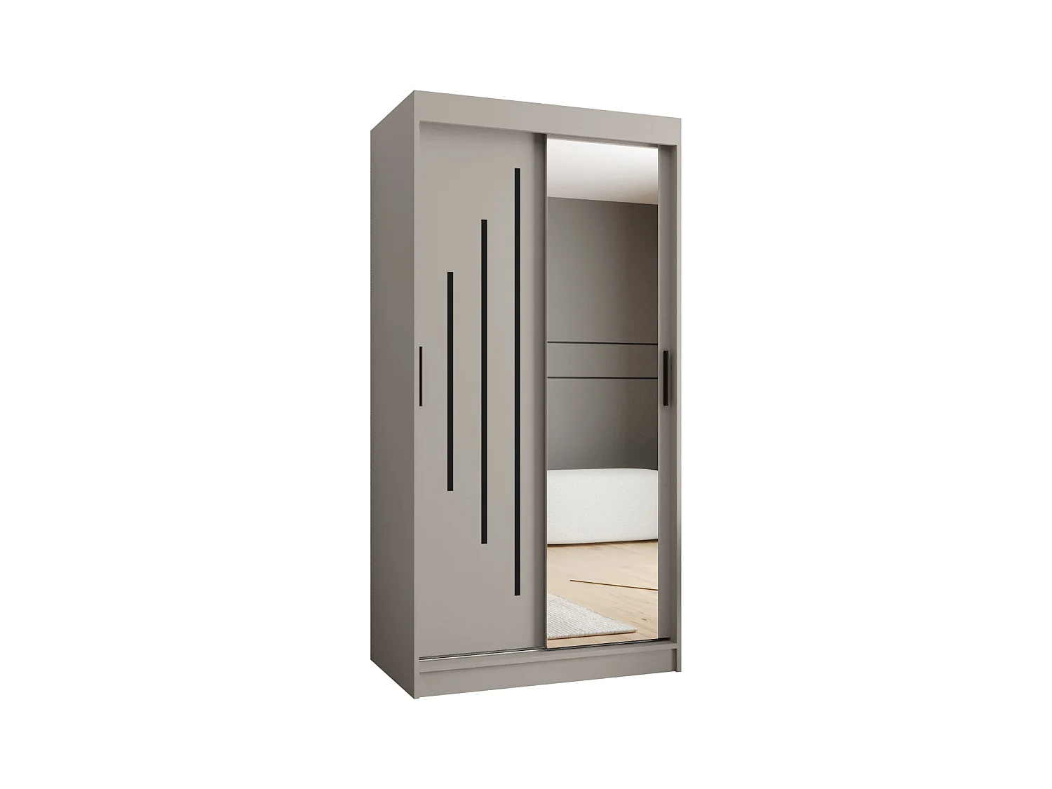 Armoire coulissante 2 portes Rubino Y2 200/100/52 (Cachemire)