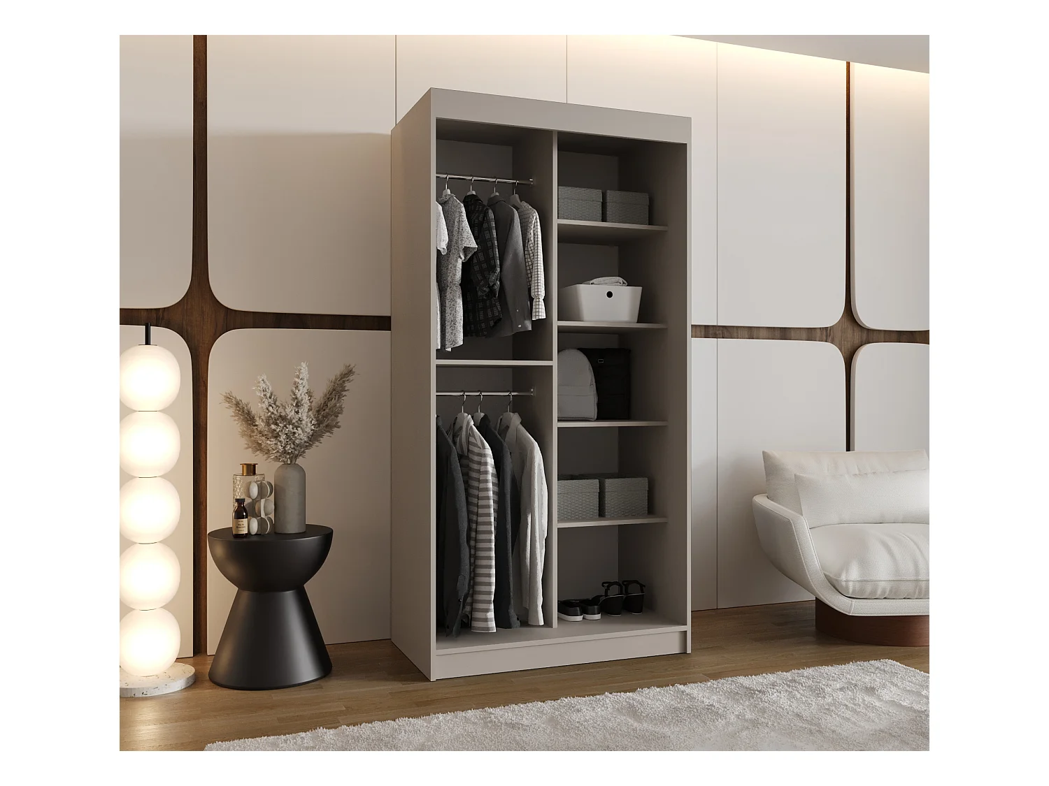 Armoire coulissante 2 portes Rubino Y2 200/100/52 (Cachemire)