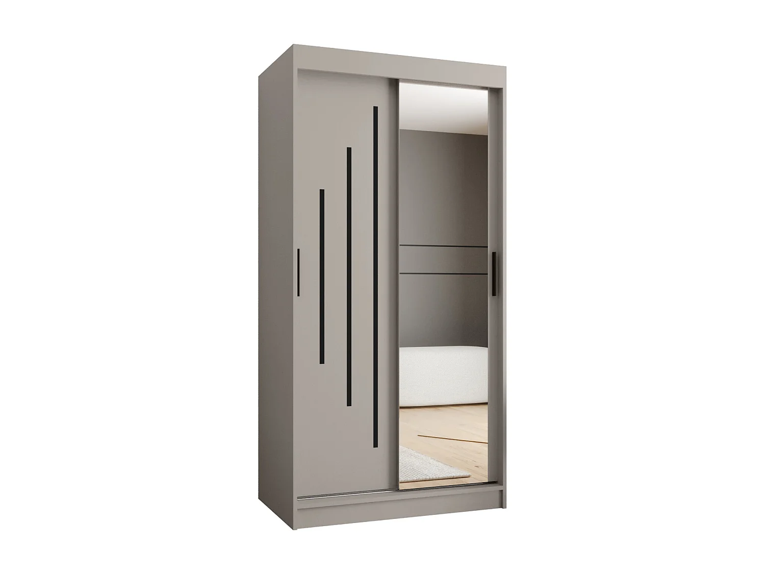 Armoire coulissante 2 portes Rubino Y2 200/100/52 (Cachemire)