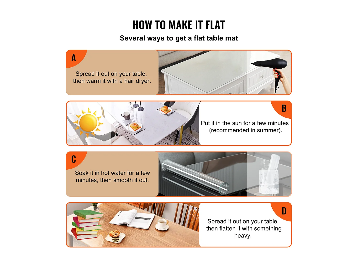 Mantel Transparente SucceBuy Mantel de Plástico de 213 x 107 cm, Mantel Grueso Transparente, Mantel Rectangular de PVC