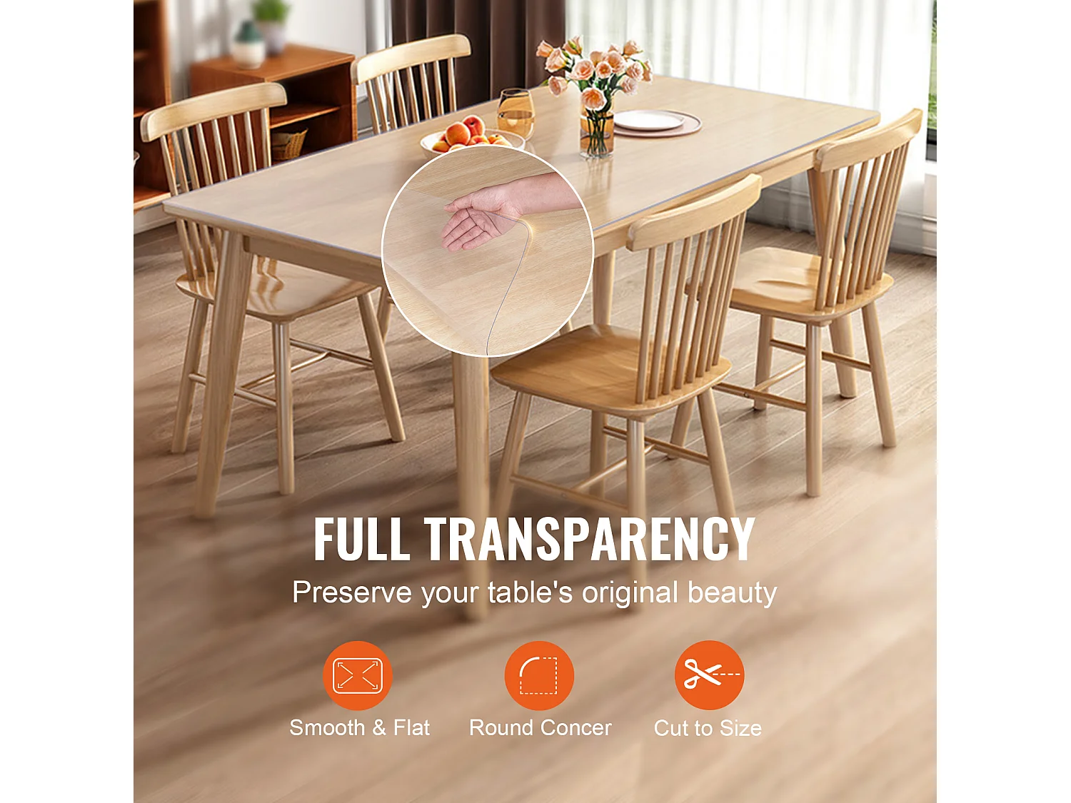 Nappe Transparente SucceBuy Protecteur de Table en PVC 46 x 91 cm, Housse de Bureau en Plastique Transparent, Épaisseur 1,5 mm