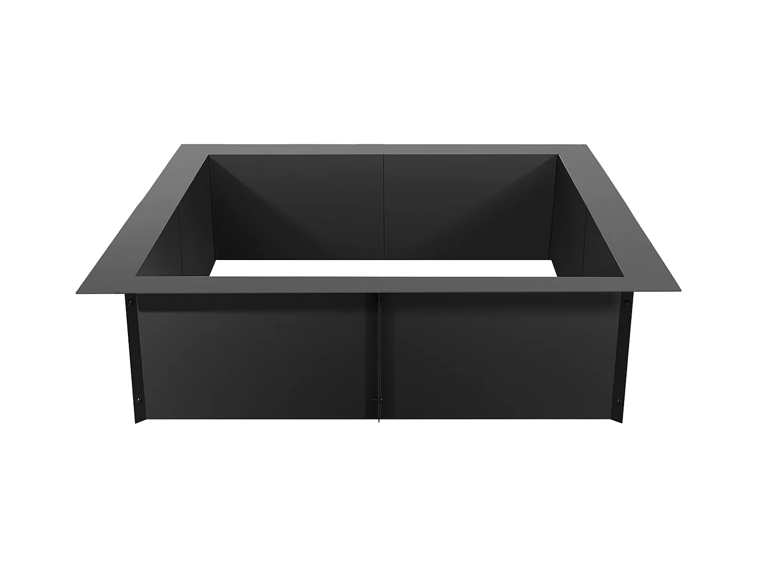 Anneau de Foyer Carré SucceBuy, avec Revêtement Extérieur en Acier 91 x 92 cm pour Foyer, Anneau de Feu de Camp