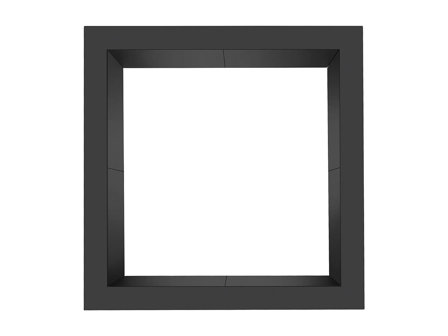 Anneau de Foyer Carré SucceBuy, avec Revêtement Extérieur en Acier 91 x 92 cm pour Foyer, Anneau de Feu de Camp