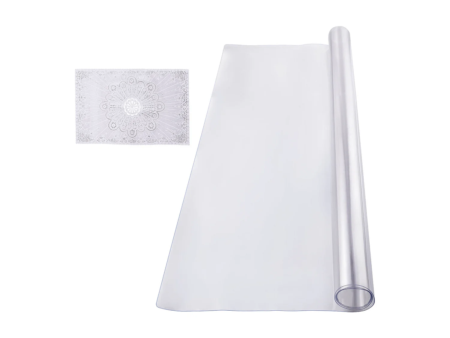 Transparente Tischdecke SucceBuy PVC-Tischschutz, 91 x 137 cm, Transparente Kunststoff-Schreibtischunterlage, 1,5 mm Dick