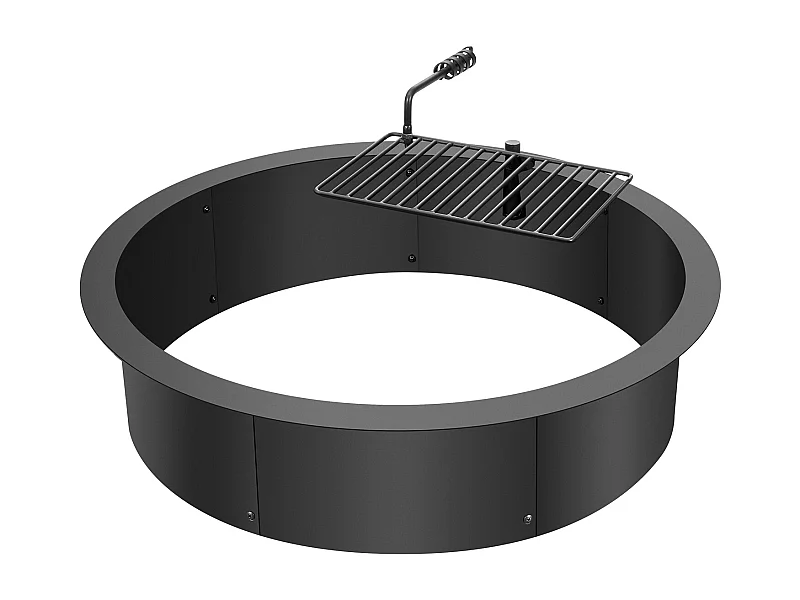 Kaminring SucceBuy mit Ring, mit außenem Stahlbelag von 89 cm, für Feuerstelle, Lagerfeuerring