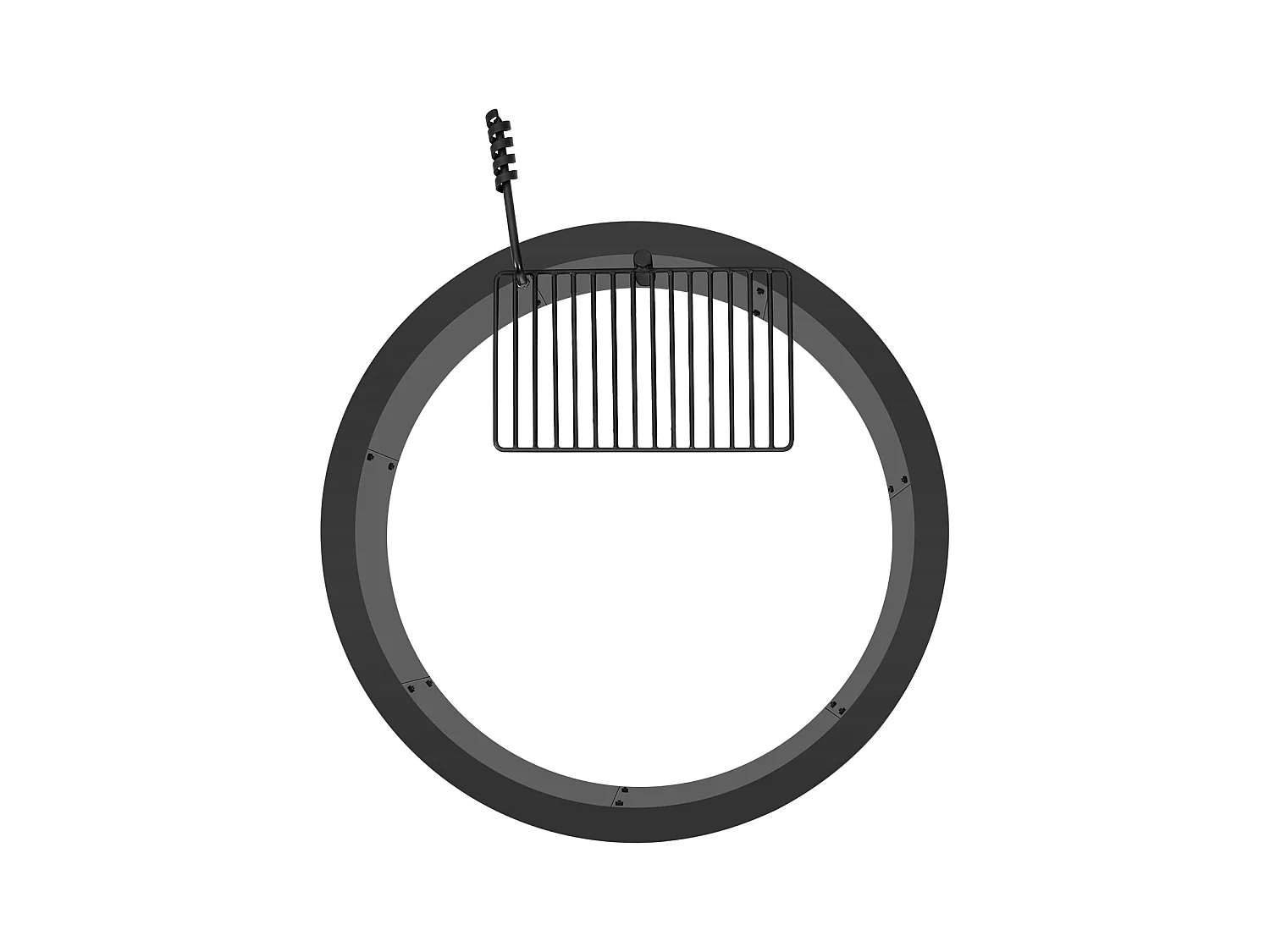 Anneau de Foyer SucceBuy avec Anneau, avec Revêtement Extérieur en Acier 89 cm pour Barbecue