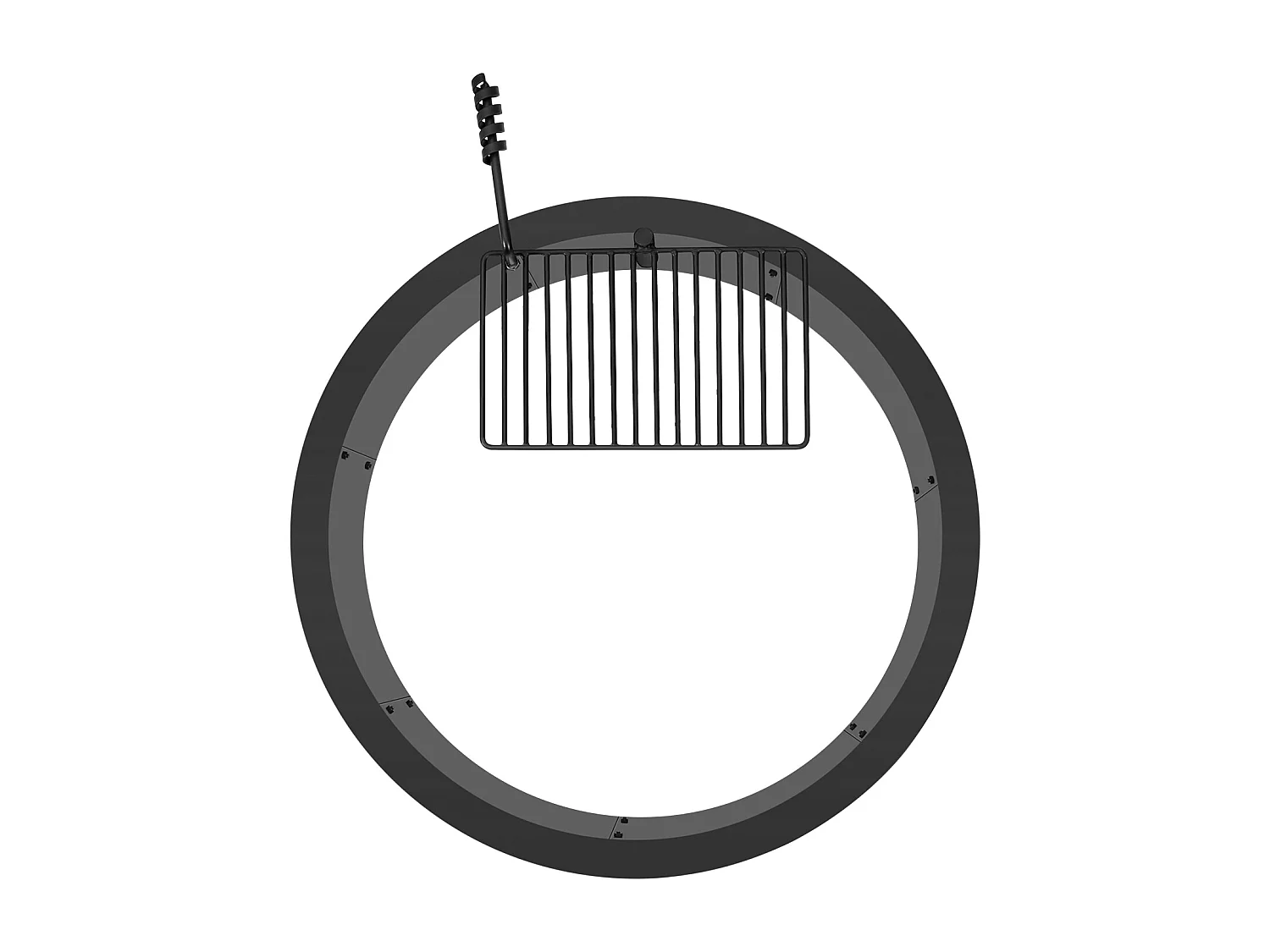 Anneau de Foyer SucceBuy avec Anneau, avec Revêtement Extérieur en Acier 89 cm pour Barbecue