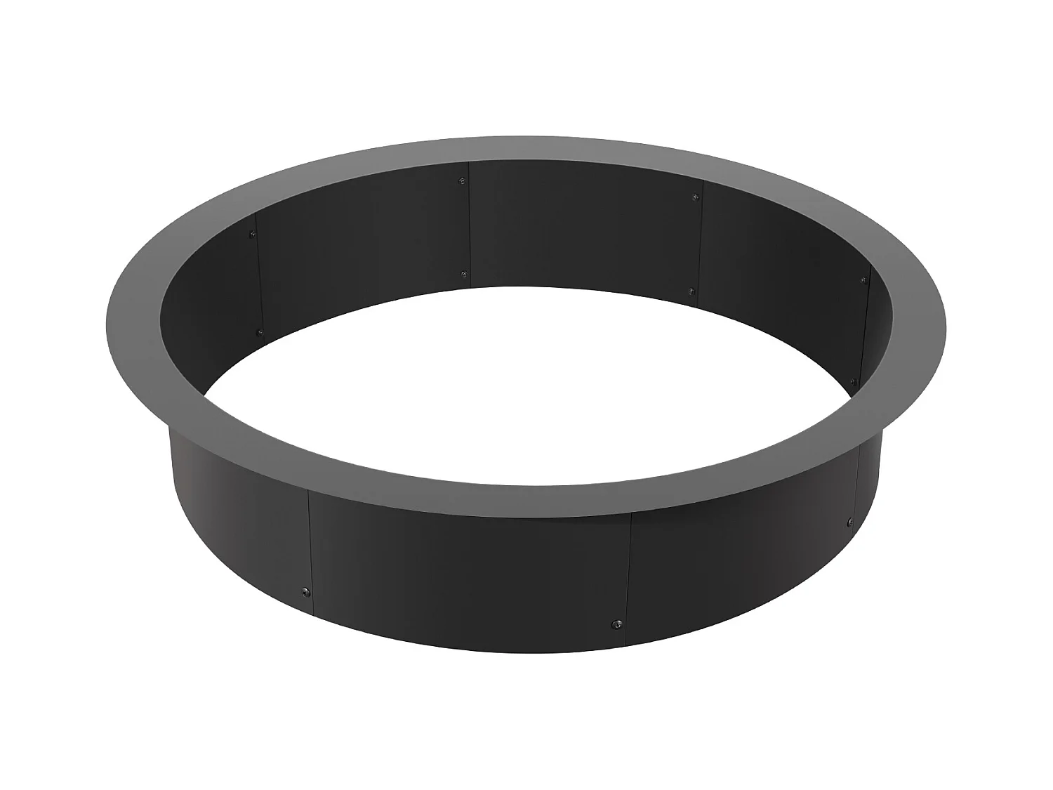 Anneau de Foyer Rond SucceBuy, avec Revêtement Extérieur en Acier de 101 cm, pour Foyer, Anneau de Feu de Camp