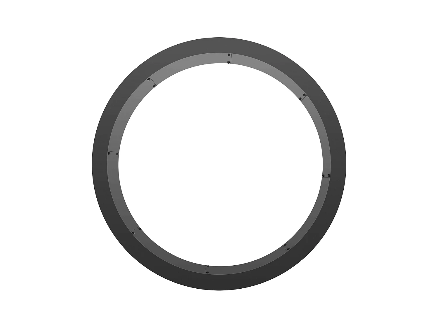 Anneau de Foyer Rond SucceBuy, avec Revêtement Extérieur en Acier de 101 cm, pour Foyer, Anneau de Feu de Camp