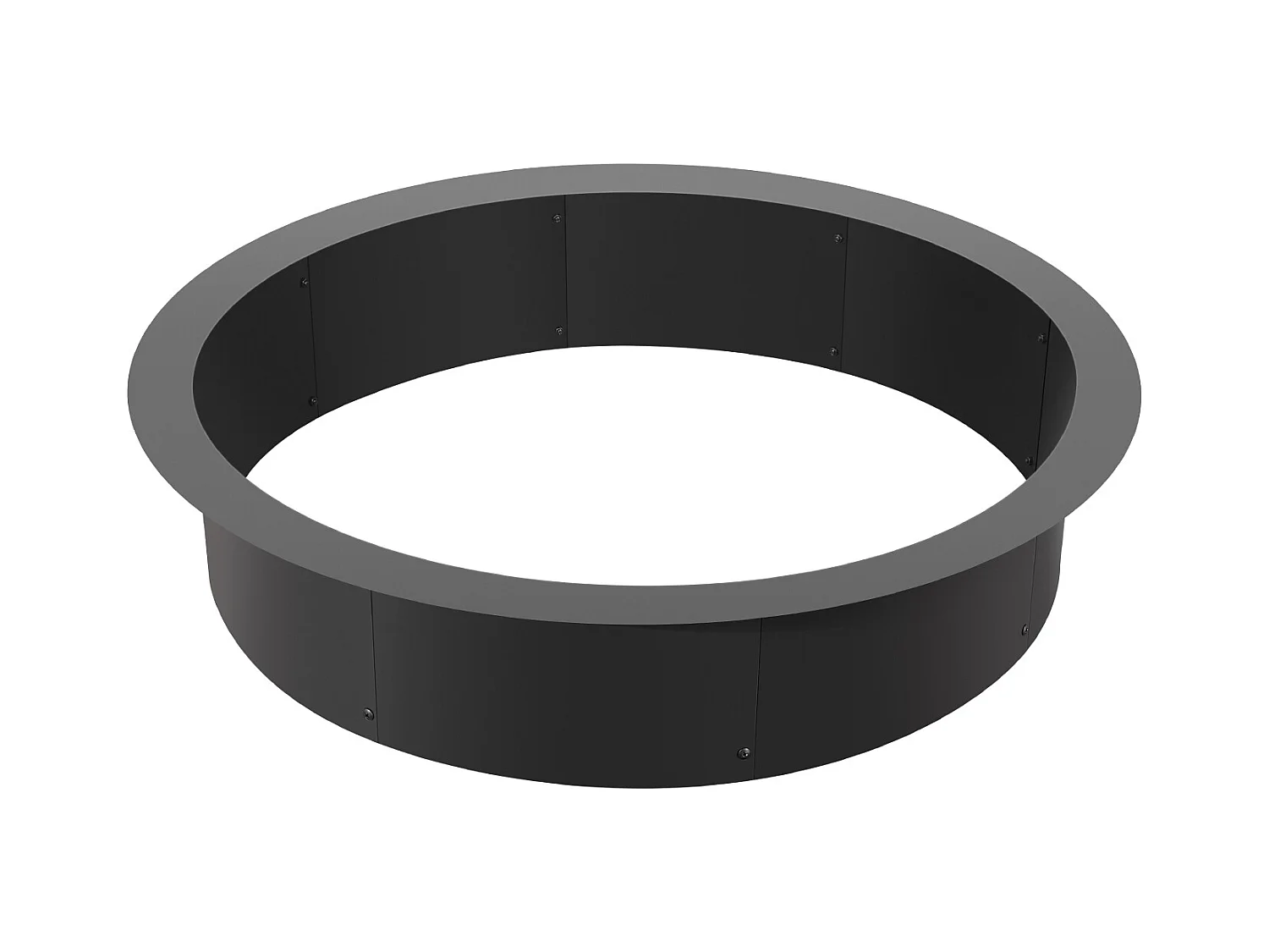 Anneau de Foyer Rond SucceBuy, avec Revêtement Extérieur en Acier de 101 cm, pour Foyer, Anneau de Feu de Camp