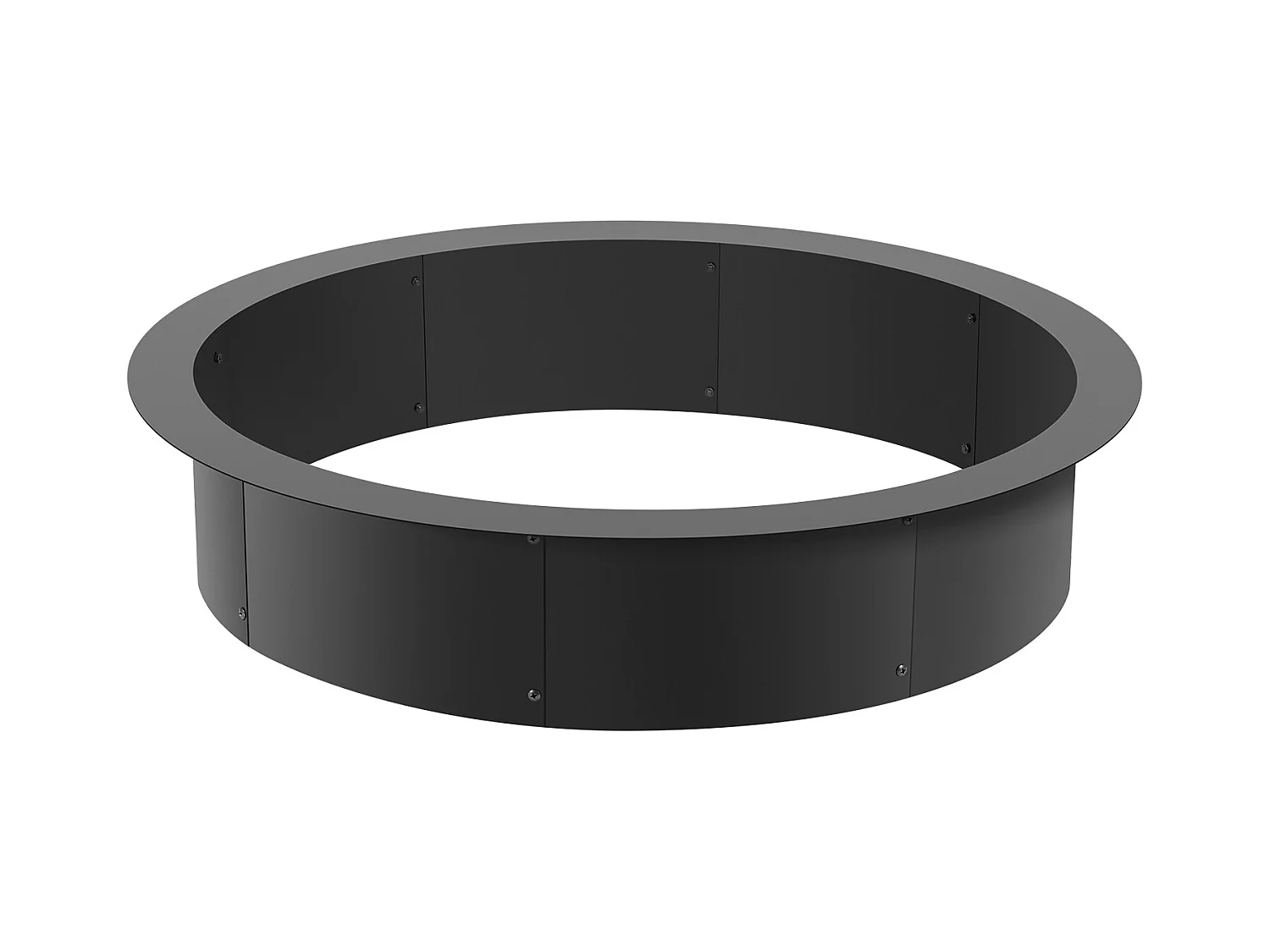 Anneau de Foyer Rond SucceBuy, avec Revêtement Extérieur en Acier de 101 cm, pour Foyer, Anneau de Feu de Camp