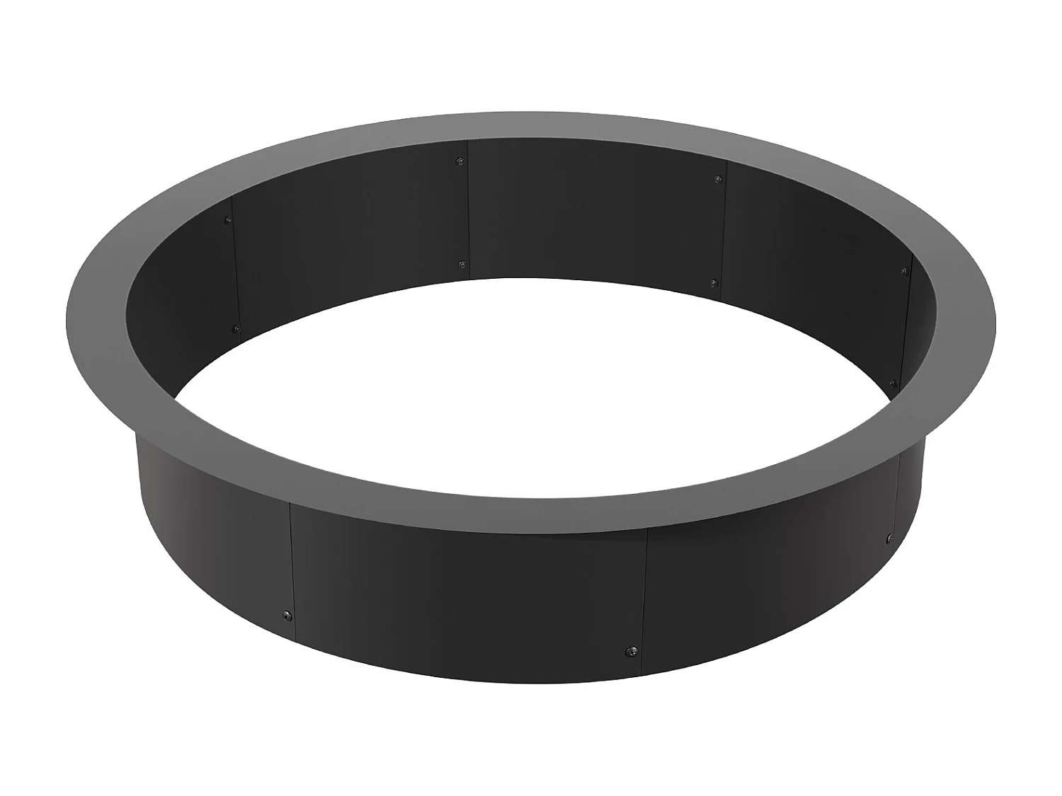 Anneau de Foyer Rond SucceBuy, avec Revêtement Extérieur en Acier de 101 cm, pour Foyer, Anneau de Feu de Camp