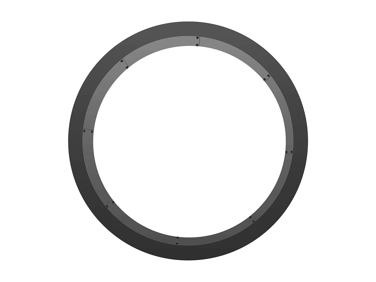 Anneau de Foyer Rond SucceBuy, avec Revêtement Extérieur en Acier de 101 cm, pour Foyer, Anneau de Feu de Camp