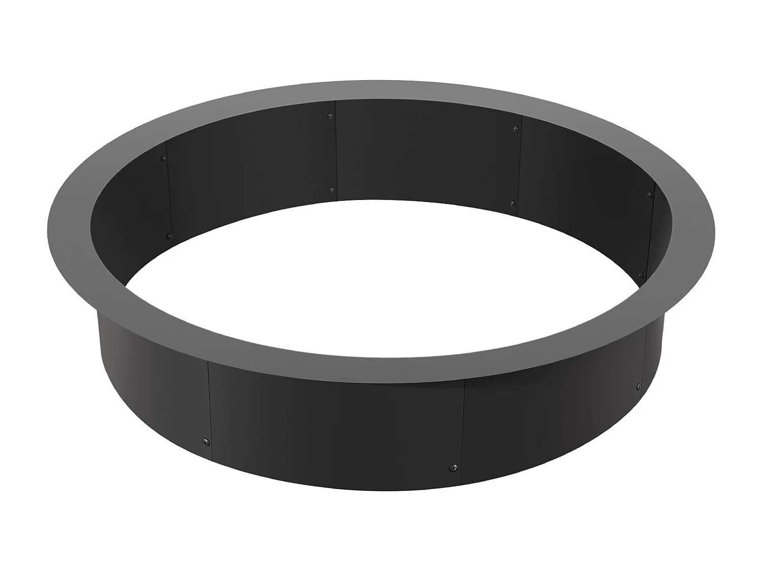 Anneau de Foyer Rond SucceBuy, avec Revêtement Extérieur en Acier de 101 cm, pour Foyer, Anneau de Feu de Camp