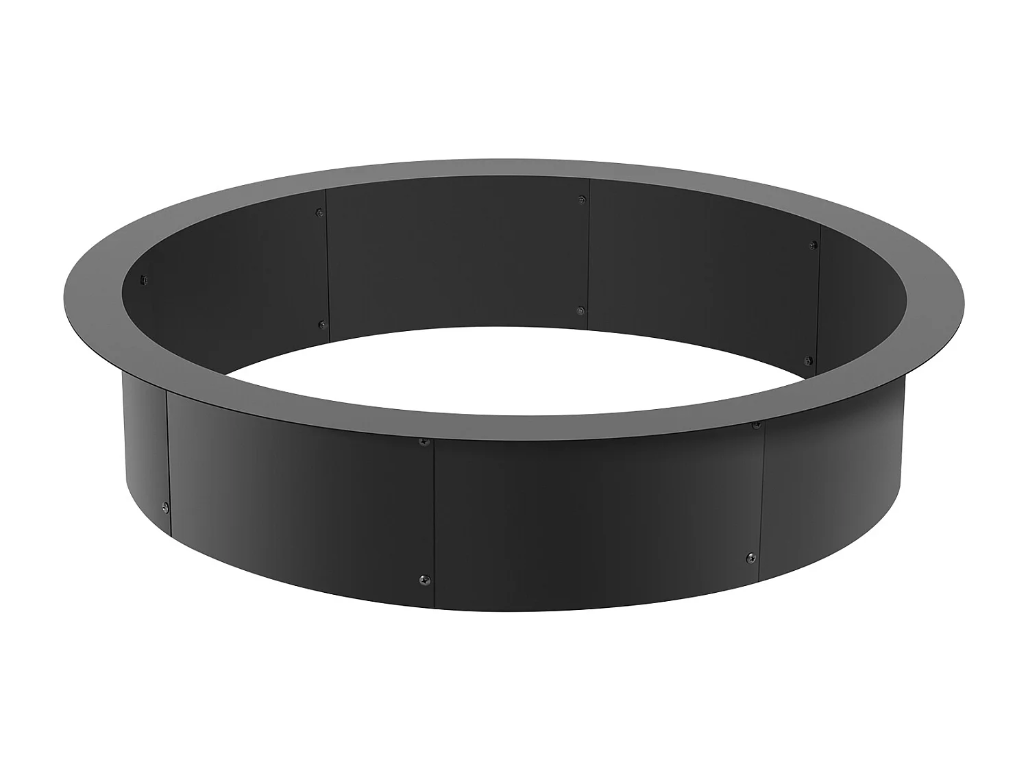 Anneau de Foyer Rond SucceBuy, avec Revêtement Extérieur en Acier de 101 cm, pour Foyer, Anneau de Feu de Camp