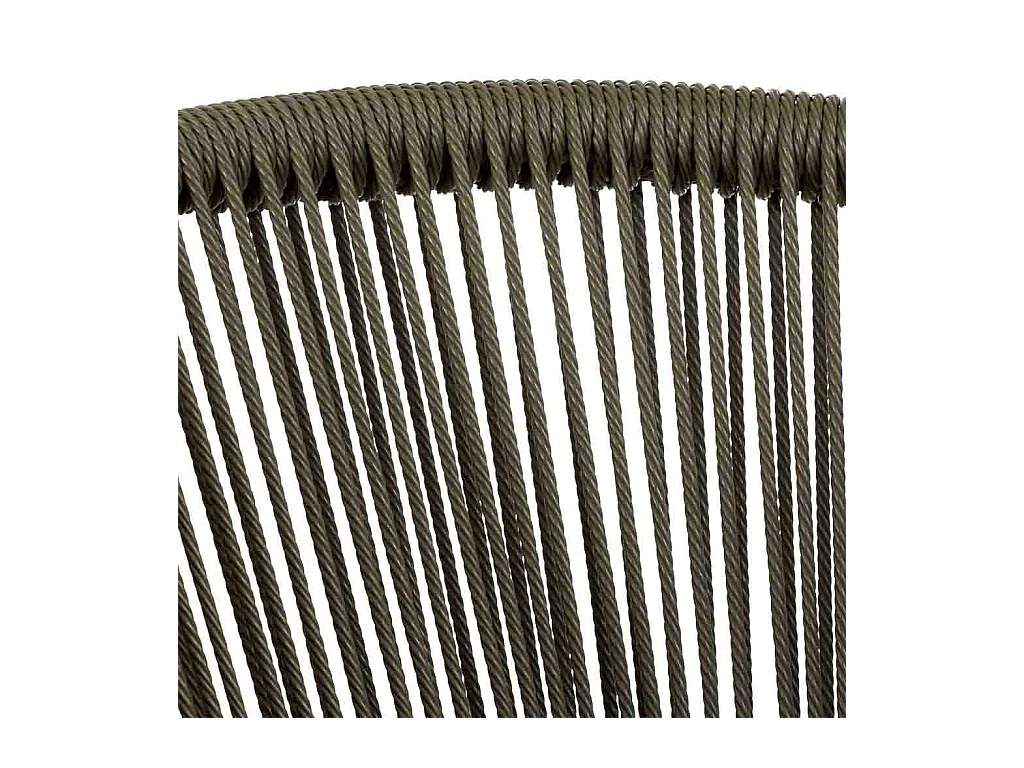 Chaise en rotin synthétique vert 56x61x78