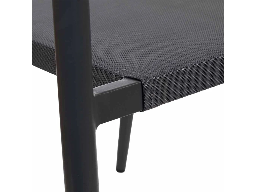 Silla de ratan sintético gris 56x60x78