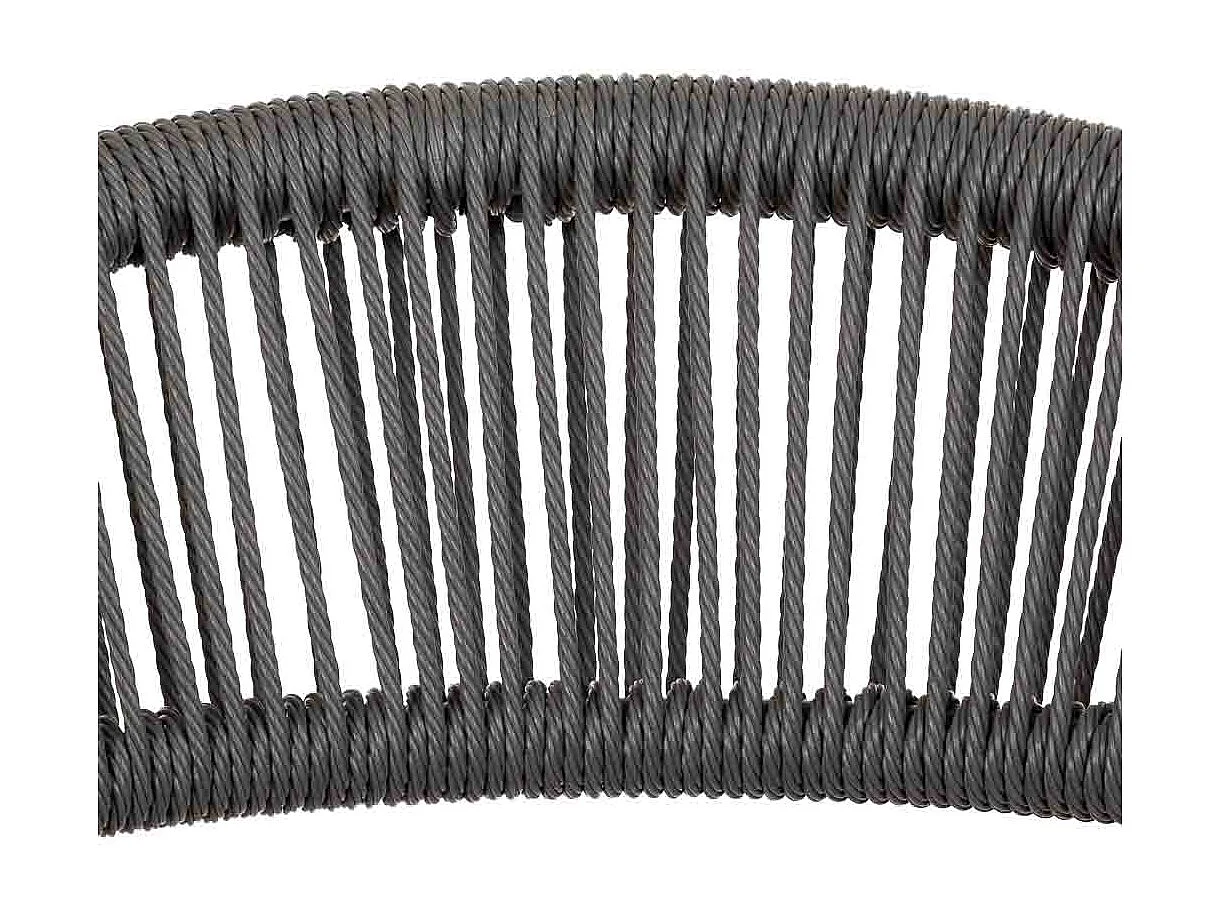 Silla de ratan sintético gris 56x60x78