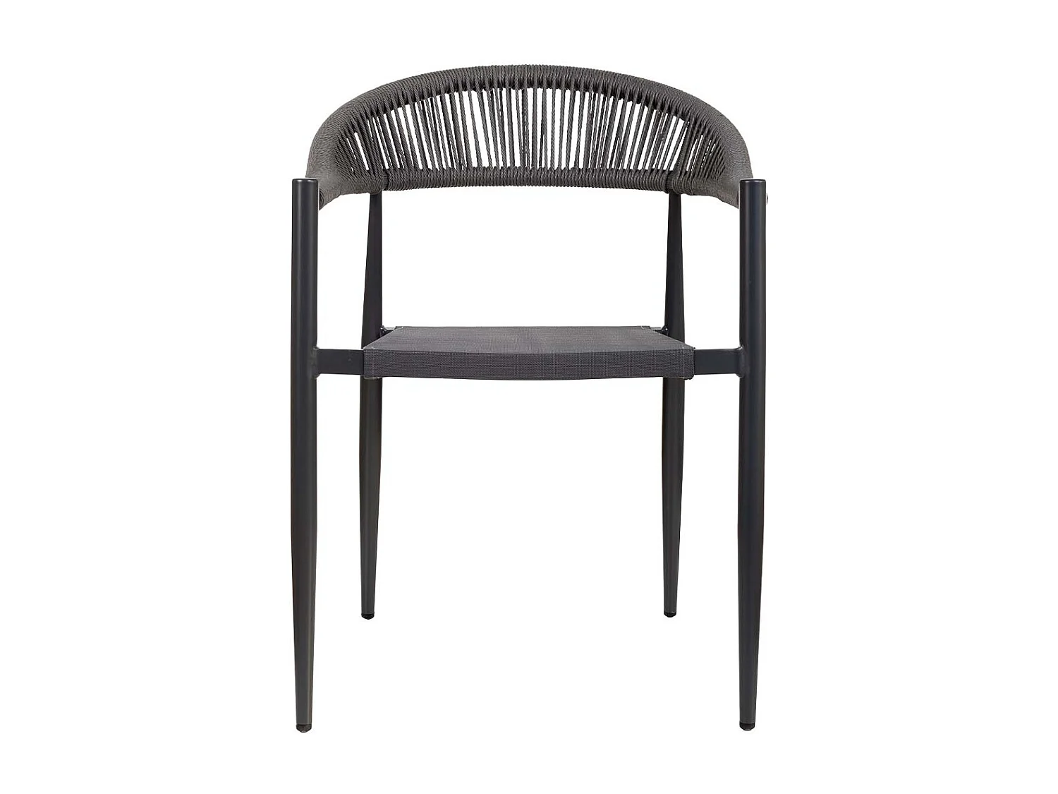 Sedia in rattan sintetico grigio 56x60x78