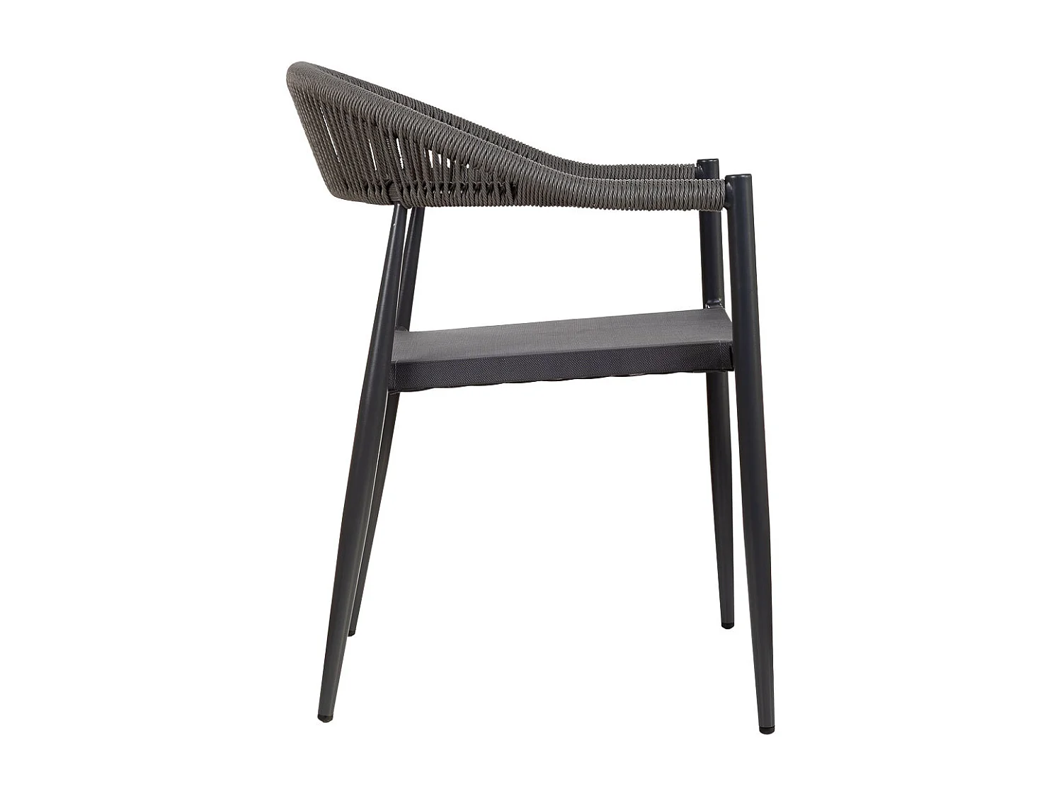 Sedia in rattan sintetico grigio 56x60x78