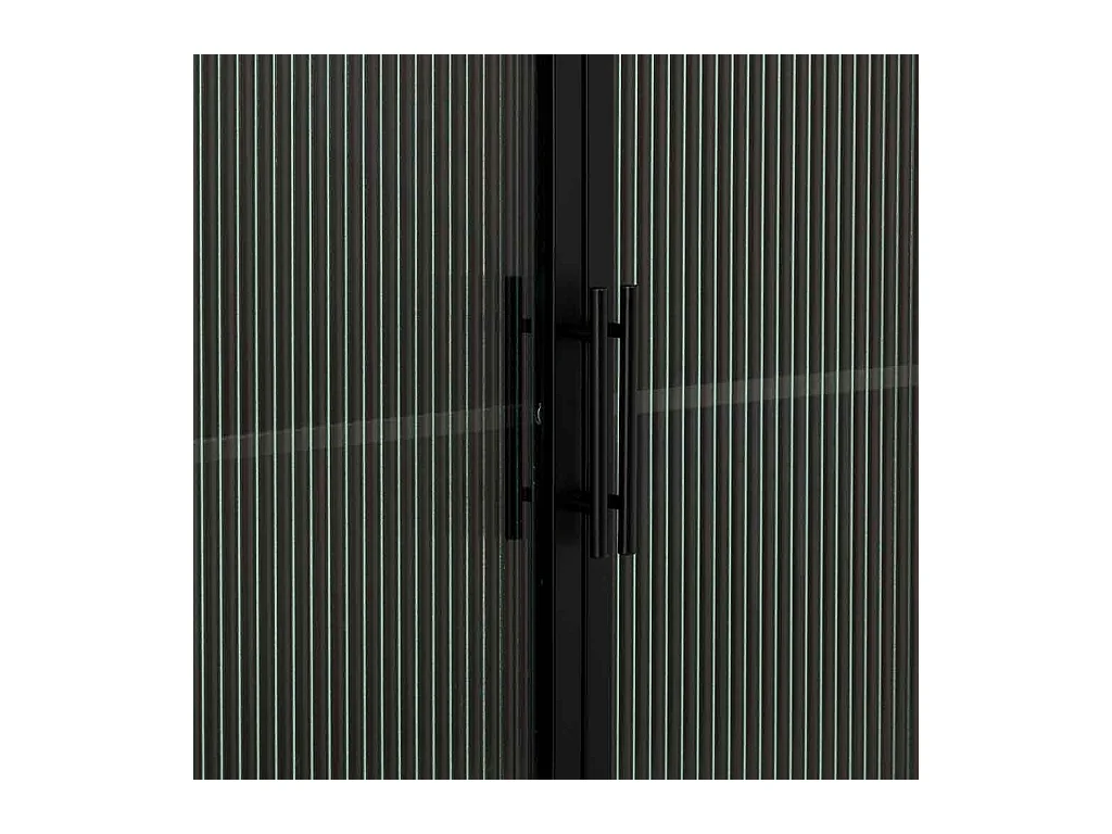 Vitrine metálica preta com 4 portas 80x38,5x161h cm