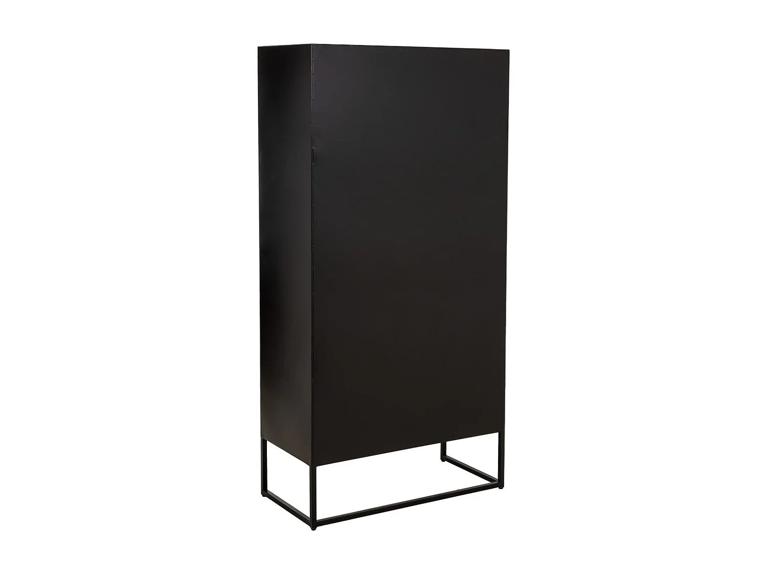 Vetrina in metallo nero con 4 ante cm 80x38,5x161h