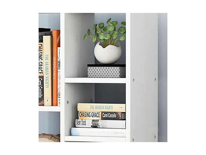 Regał otwarty, stojący, biały, styl skandynawski, 5 półek