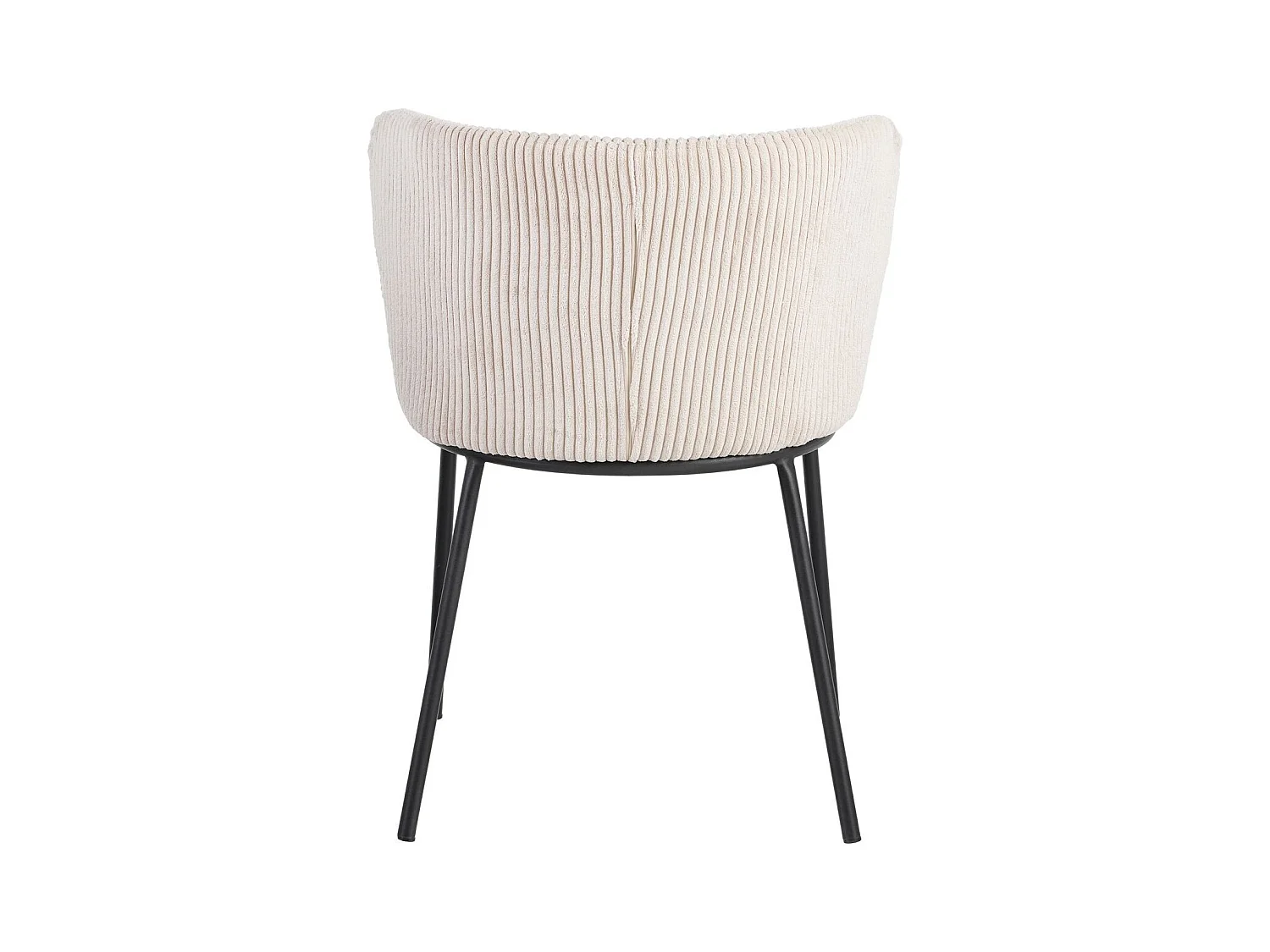 Lot de 2 chaises en velours côtelé beige - Toma