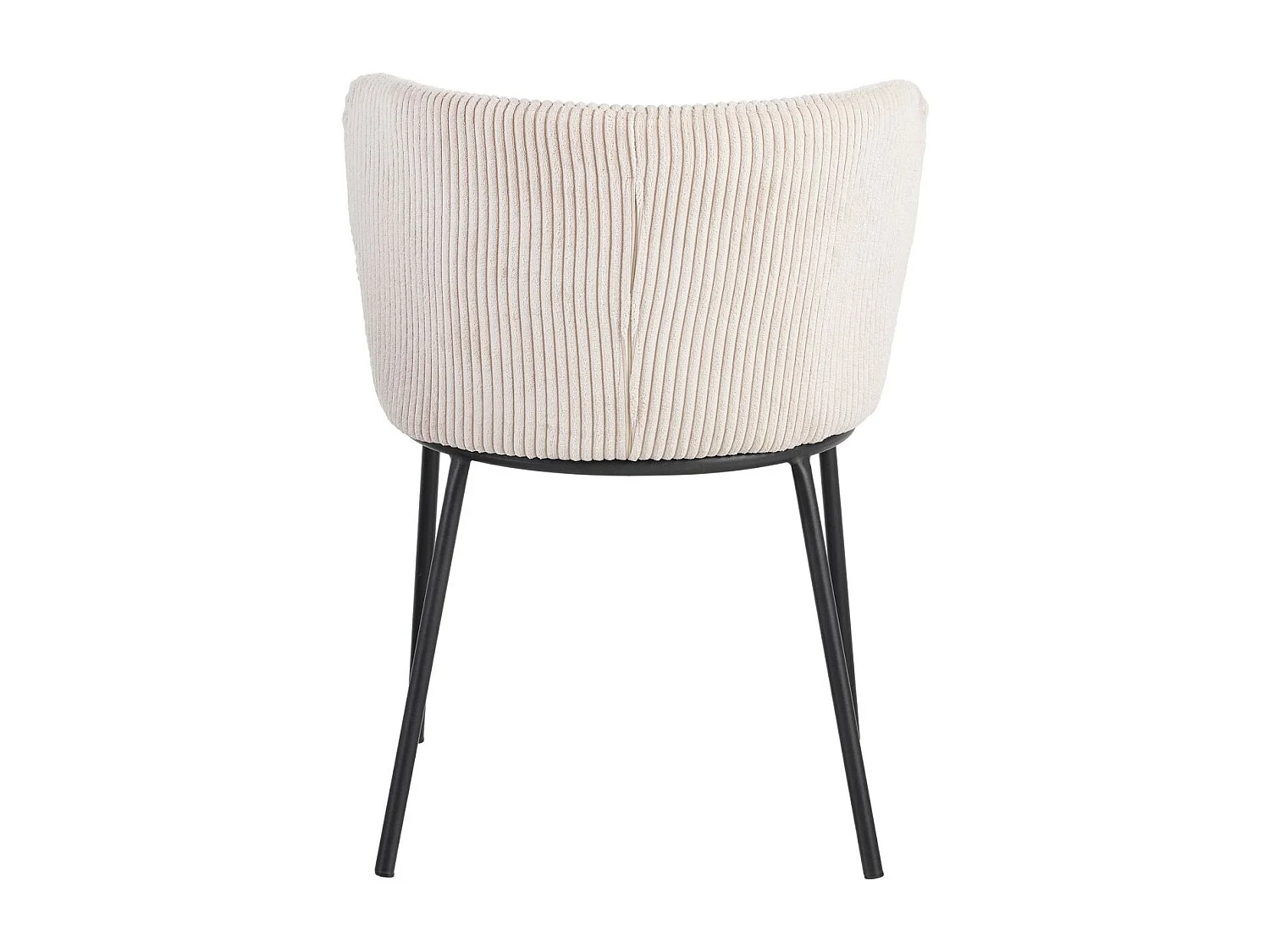 Lot de 2 chaises en velours côtelé beige - Toma