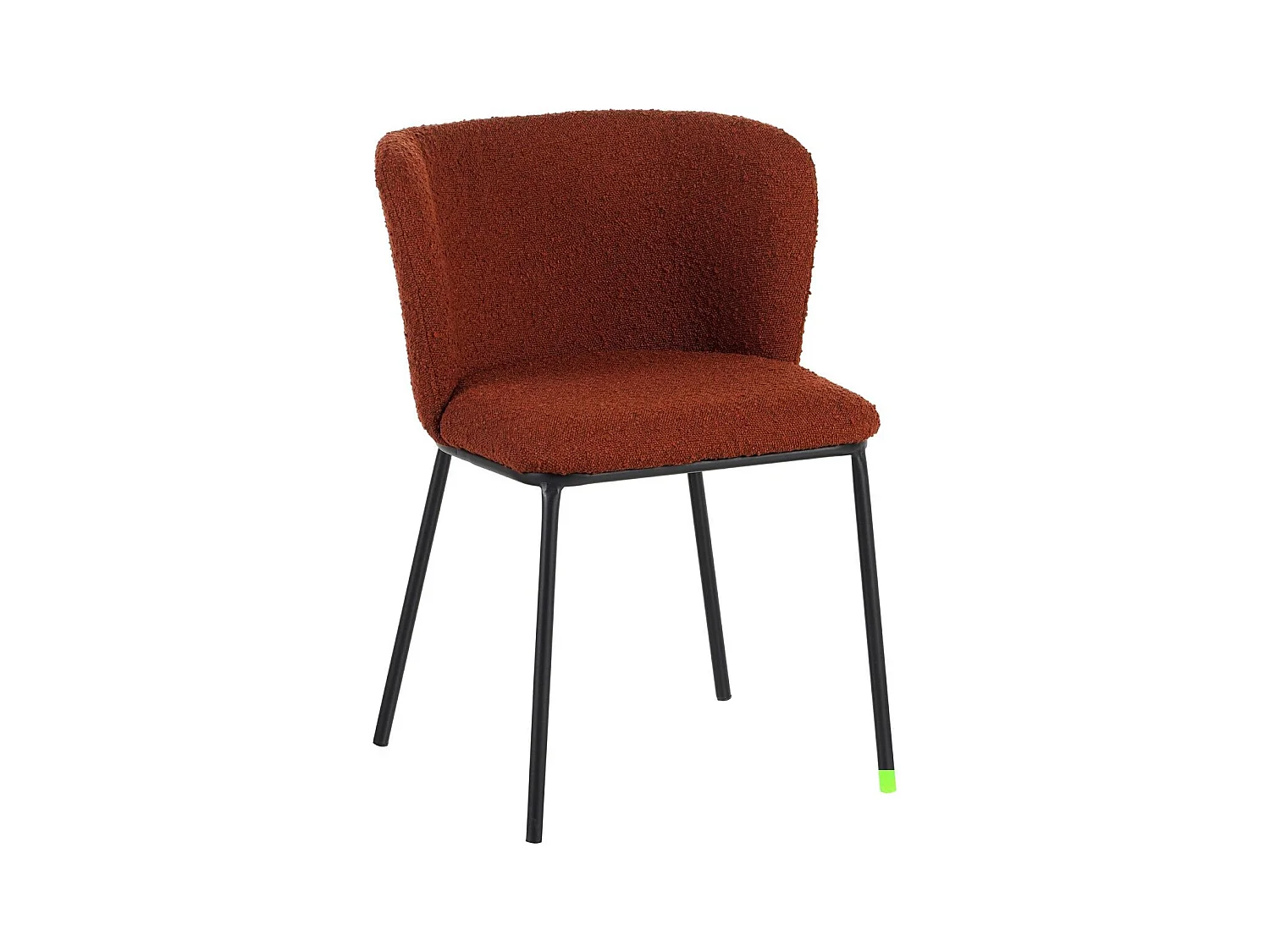 Lot de 2 chaises en tissu bouclé rouille - Toma