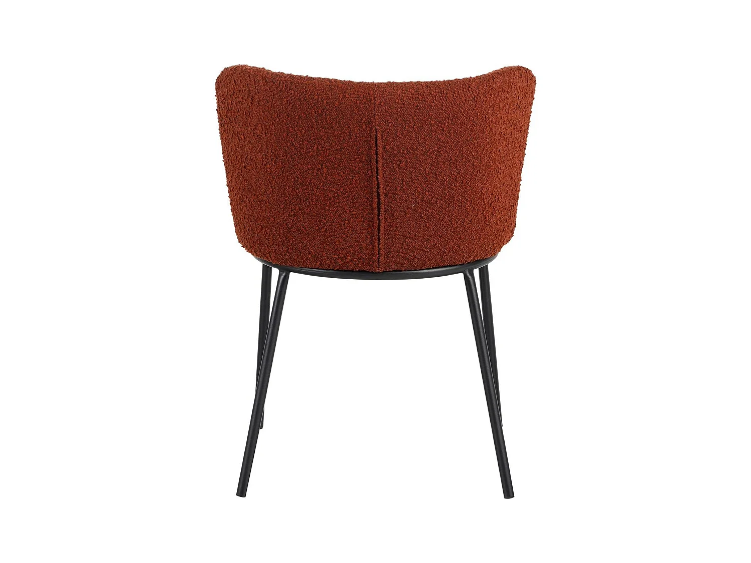 Lot de 2 chaises en tissu bouclé rouille - Toma