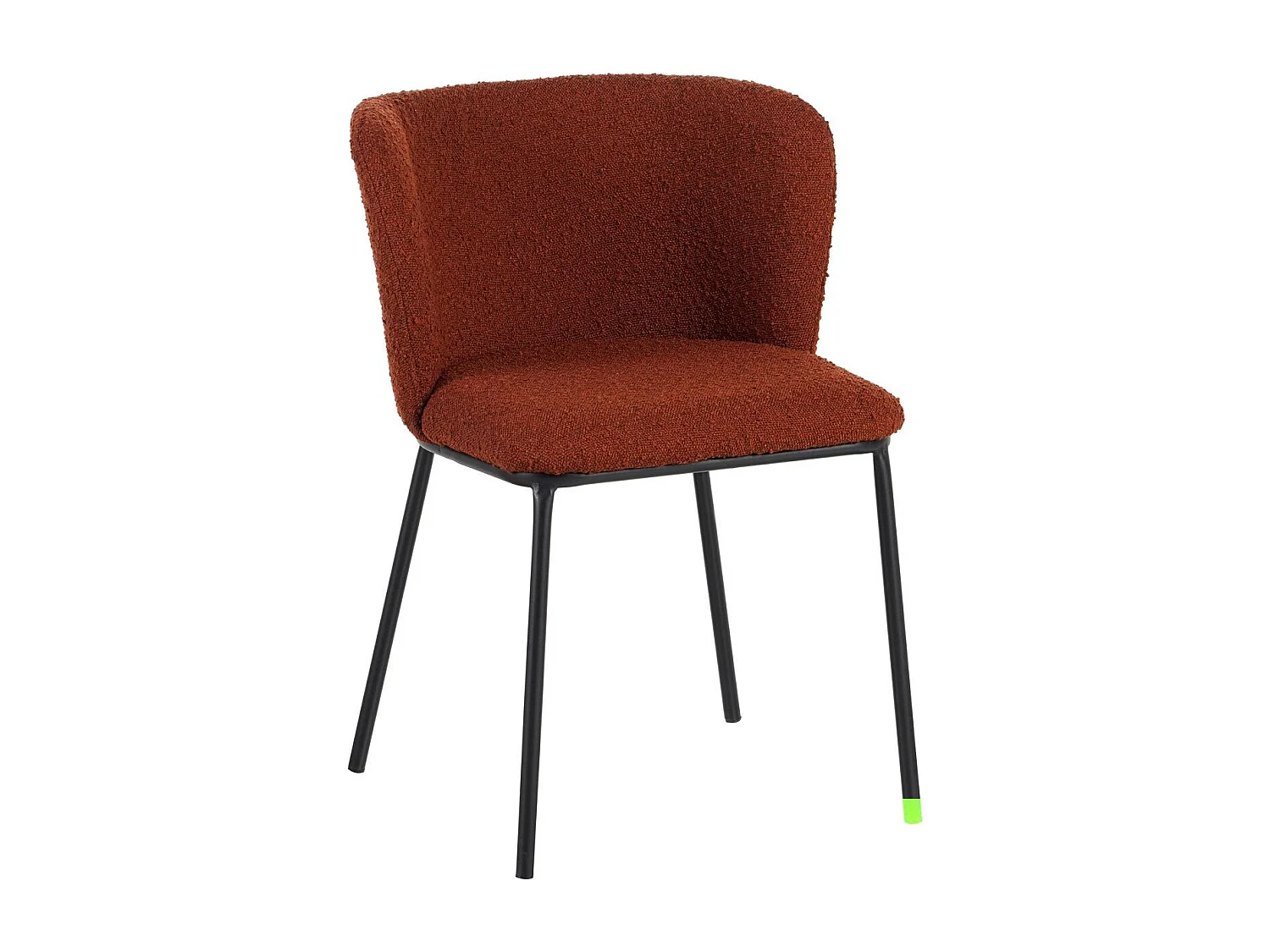 Lot de 2 chaises en tissu bouclé rouille - Toma