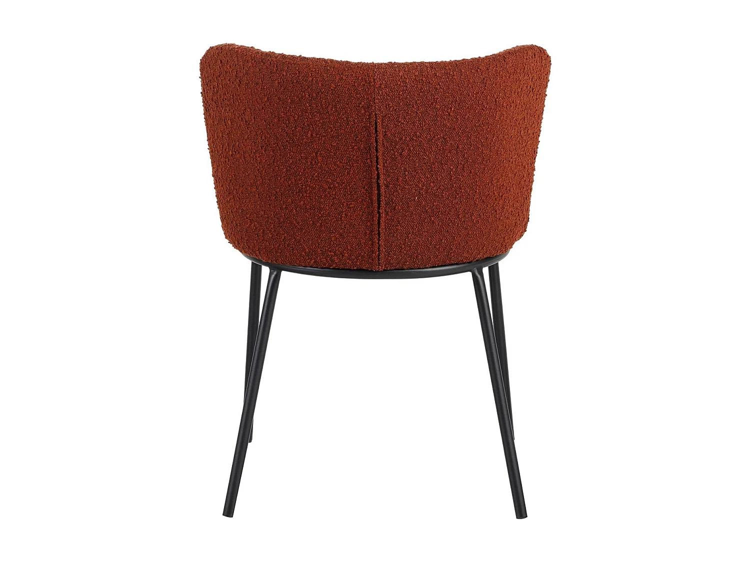 Lot de 2 chaises en tissu bouclé rouille - Toma