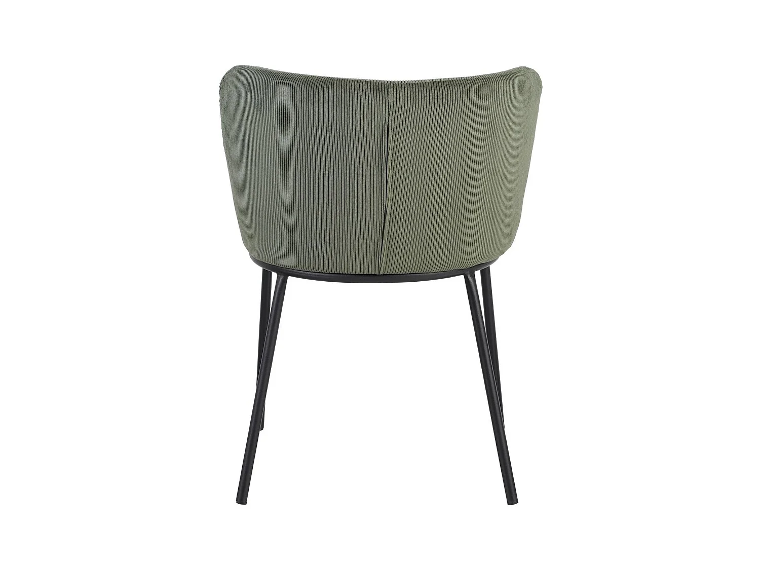 Lot de 2 chaises en velours côtelé vert kaki - Toma